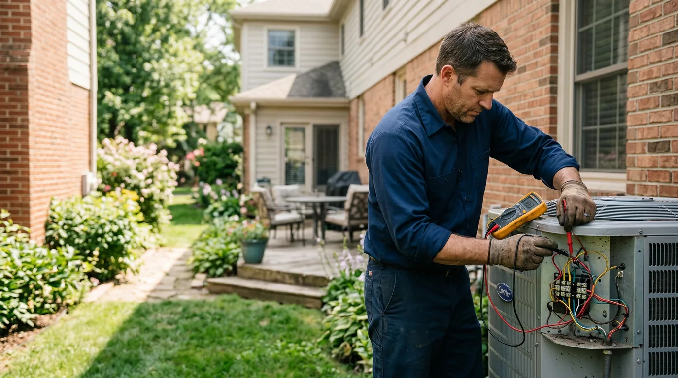 HVAC technician working near Panama, OK